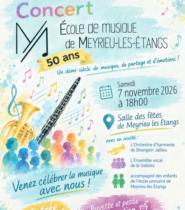 Affiche concert OHBJ à Meyrieu-les-Etangs. Texte dans l'article.